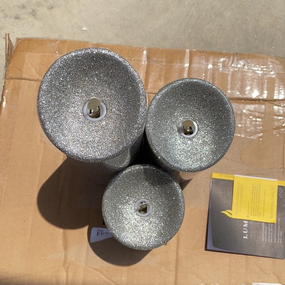 Luminara 3 Piece Real Flame Effect Candles - Picture 3 of 7